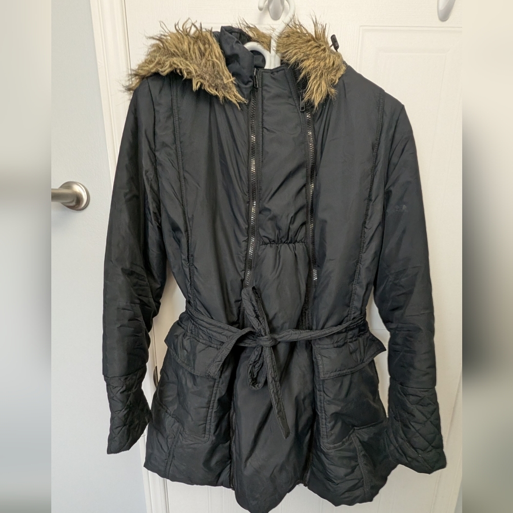 Modern Eternity Black Puffer Maternity Jacket